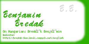 benjamin bredak business card